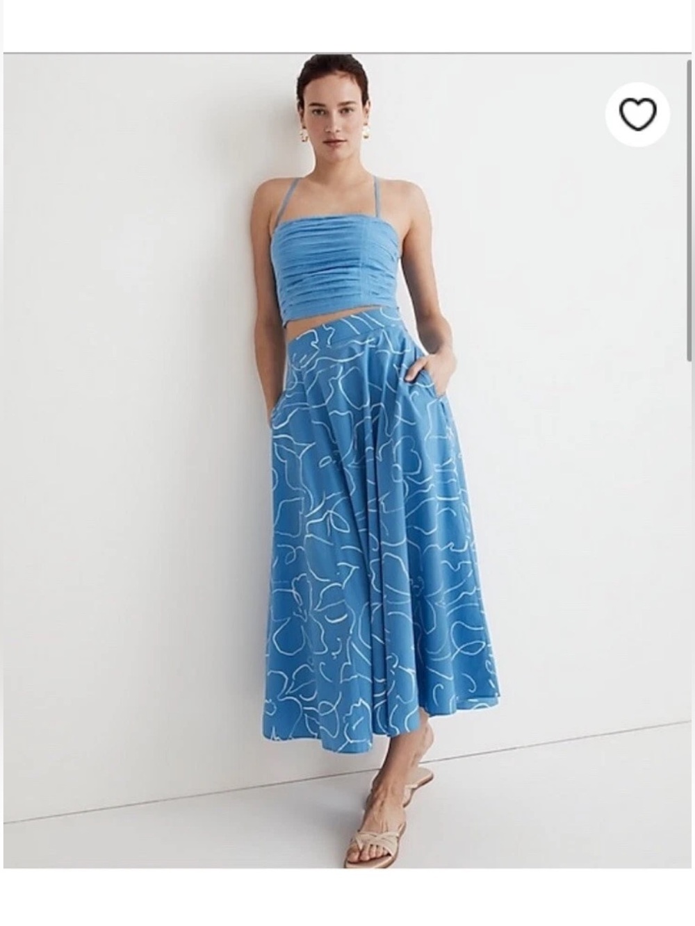 NWT $78 Madewell Poplin Crop Tube Top size 10